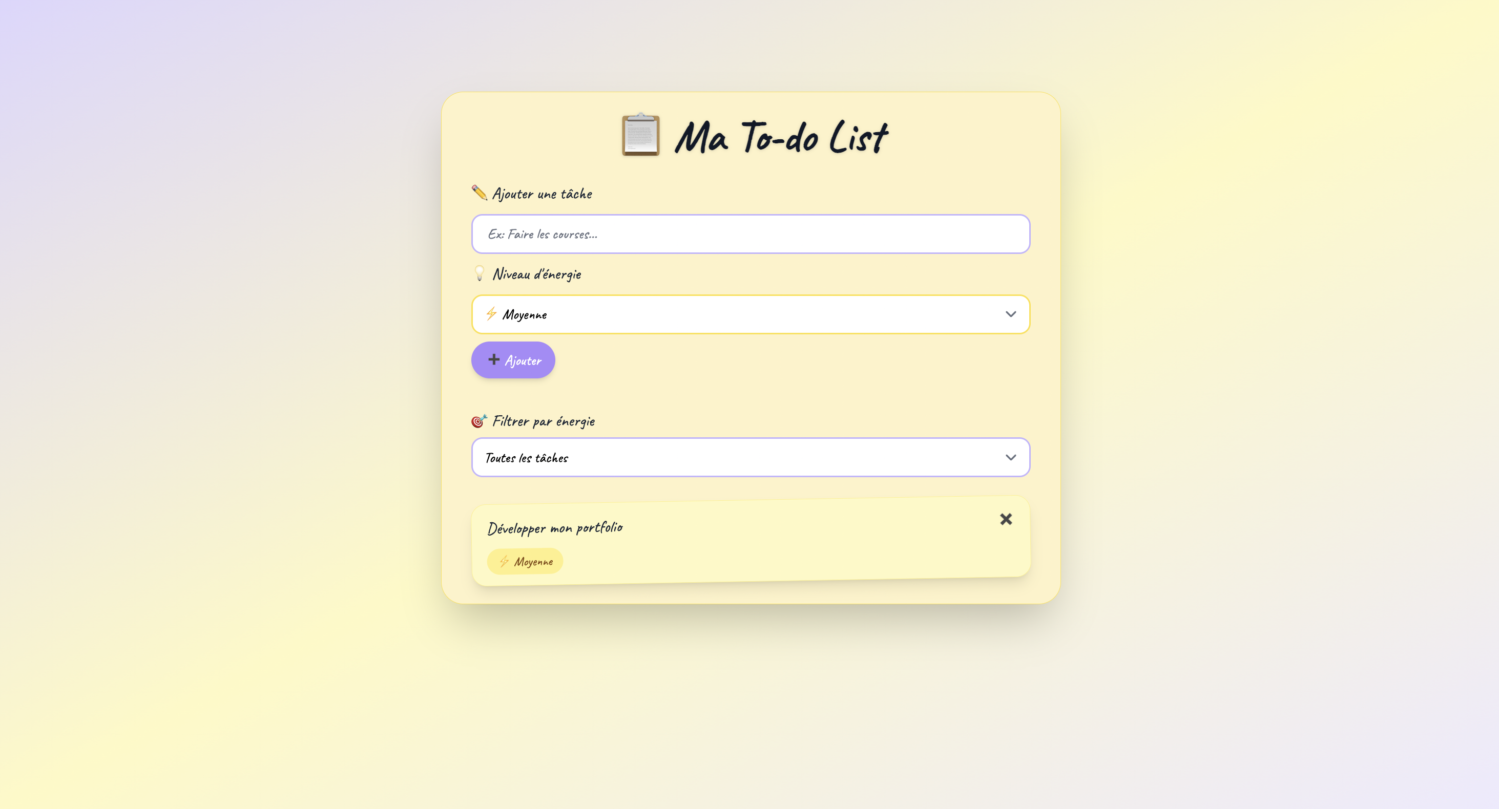 Projet To-do List