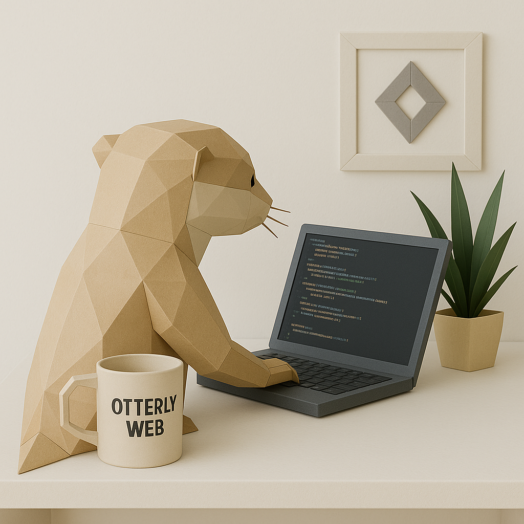 Loutre qui développe Otterly Web